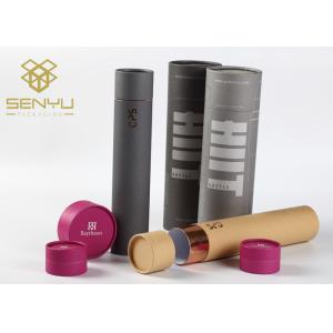 China T Shirt Packaging Tubes Cardboard Roll Pack Hot Foil Stamping Finishing on sale