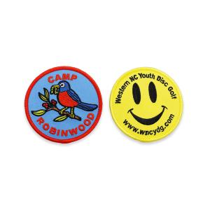 Buy cheap 100% Embroidered Custom Logo Patches Smiley Face Iron On Patch Jackets Hats from wholesalers