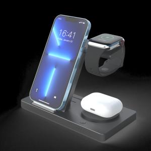 Three Level Foldable Wireless Charging Station 3W Watch Charging Night Light