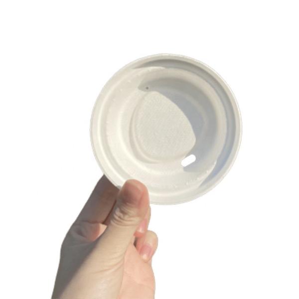 Quality Compostable Sugarcane Bagasse Pulp Disposable Coffee Cup Lids wholesale