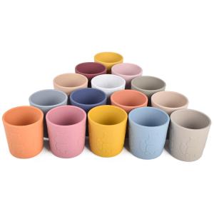 Squirrel Embossment Silicone Training Cup For Infants Customized Color