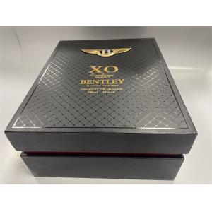 Cheap Hinged Closure Red Wine Box Luxury Wine Gift Box With Satin Lining for sale