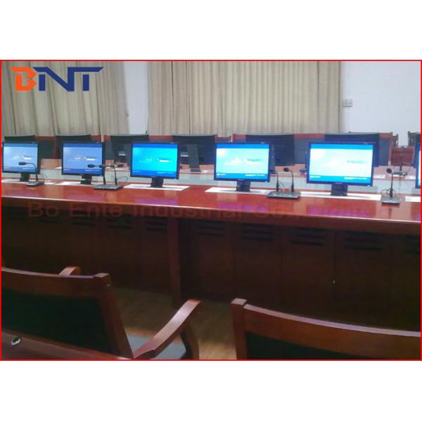 Stainless Steel Motorized LCD Monitor Lift For Financial Analyzing System