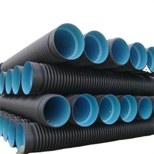High Density HDPE Twin Wall Drainage Pipe DN200 To 1800mm