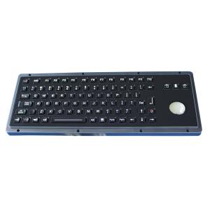 Customized illuminated black titanium USB military keyboard with backlit