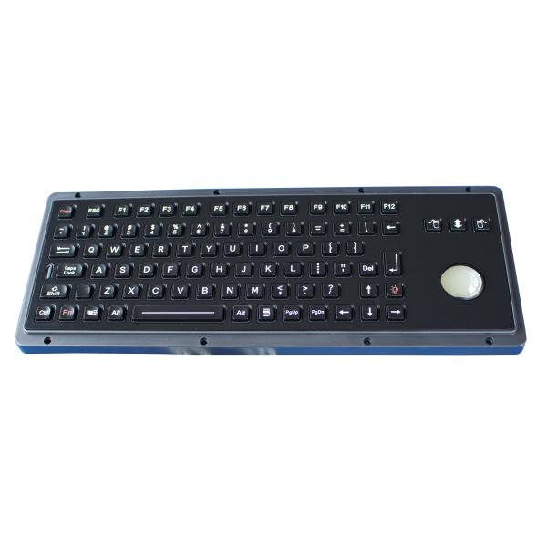 Customized illuminated black titanium USB military keyboard with backlit