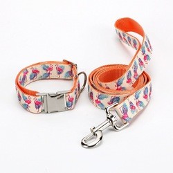 Pu Leather Personalized Dog Collars Custom Printed Charms Designer Dog Collars
