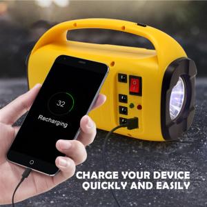 Renewable home lighting solar power energy kit generator 8ah DC 6v 3w solar fm