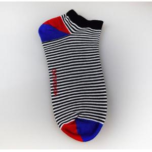 Running Anti Skid Striped Ankle Socks , Novelty Cushioned Ankle Socks For Men