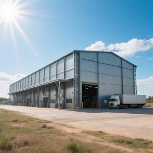 Portal Frame Prefab Pre Assembled Steel Workshop Building Storage Garage Hot