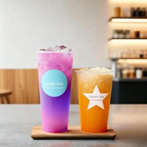 AT PACK Custom Single Wall Injection PP Plastic Cups 360ML 500ML 700ML Hard Cups for Tea Juice Bubble Milk