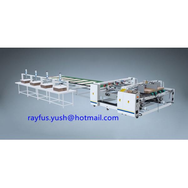 Quality Two Piece Automatic Carton Folding Gluing Machine Aa Or Ab Sheet Servo Control wholesale