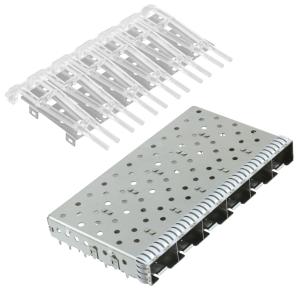 TE 2110742-1 SFP+ Cage Ganged (1 x 6) Connector External Springs Included