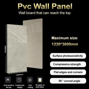 TV Background Marble Wall Panels Waterproof Marble Bamboo Crystal Panels