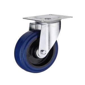 China Steel Housing Material Heavy Duty Rubber Caster Wheel 8 Inch for Heavy-Duty Industrial Applications on sale
