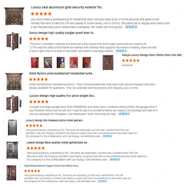 Top Grade Classical Security Stainless Steel Single Swing Entry Door External Main Front Entry Stainless Steel Security Doors