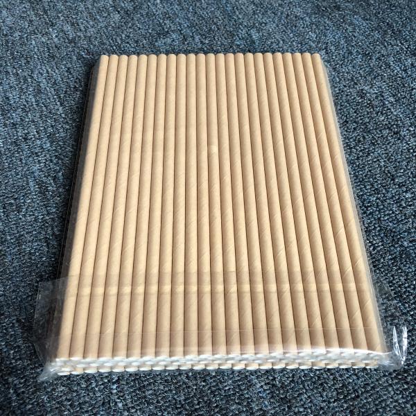 Quality Disposable 6x197mm Paper Drinking Straws For Restaurant wholesale
