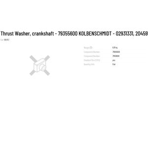Retail Thrust Washer for Original KS Crankshaft 79355600 KOLBENSCHMIDT 02931331