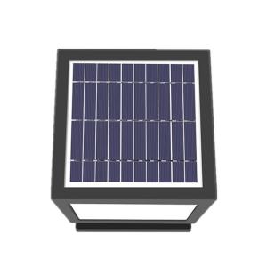4 In 1 Wall Post Lamp , Outdoor Column Solar Lawn Light For Courtyard