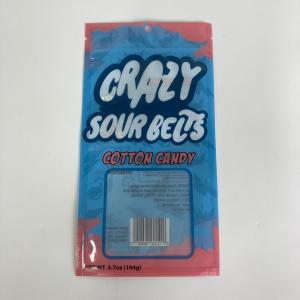 Cheap Digital Print Three Side Seal Bags Cotton Candy Packaging Bags With Window for sale