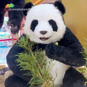 Realistic Robotic Animals Animatronic Panda For Amusement Park