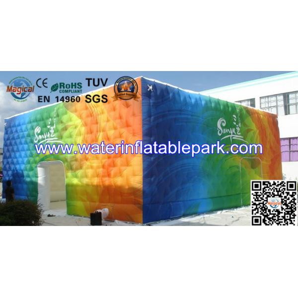 Commercial Printed Inflatable Cube Tent With Logo / Inflatable Structure Tent