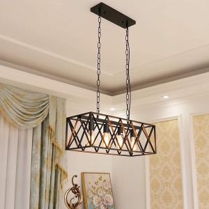 China Vintage Chandeliers Iron Retro Kitchen Lamp E27 Edison Bulbs Stairs Store industrial chandelier(WH-VP-73) on sale