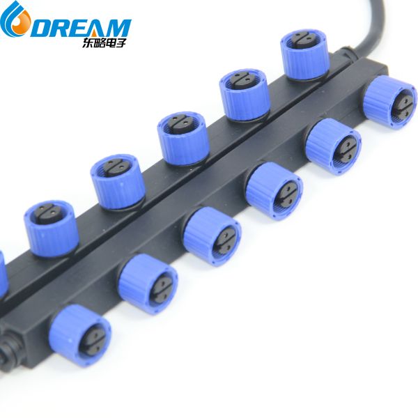 M15 4 Way IP67 Waterproof Splitter Y Cable 2-Pin Cable and 2-Pin Cable for Line