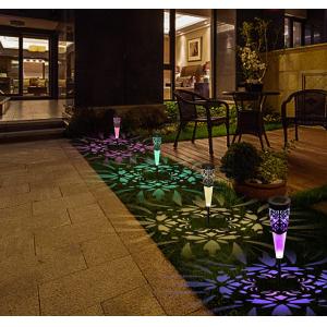 RGB Decorative Solar Panel Outdoor Lights Constant Bright Landscape Path For