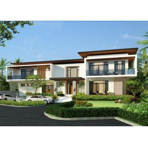 Easy Build Light Steel Prefab Villa High Performance Glass Wool Insulation With