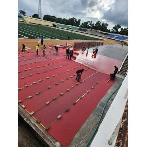 Red Semi Prefabricate Running Track Weather Resistance