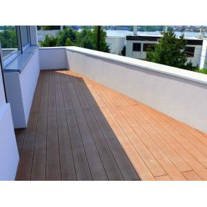 Cheap Anti - UV / Anti - Slip Brown WPC Deck Flooring For Balcony And Decoration for sale