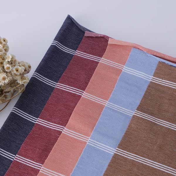 Breathable And Fashionable Comfortable Cotton Feel Striped Knit Fabric For Casual Tops