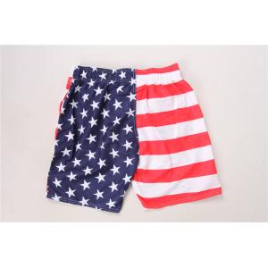 Men's Drawstring Print Board Shorts Printed Beach Shorts 100% Polyester