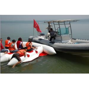 Red 380cm Length Six Person Inflatable Flying Fish Boat With 10 Chamber