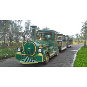 China European Mini 3 Carriages 60 Passengers Electric Trackless Train with Lead-acid Battery on sale