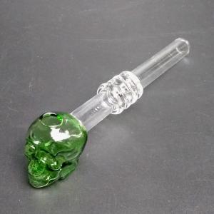 Long Colored Elegant Glass Smoking Pipe Handle Tubes Multi Design
