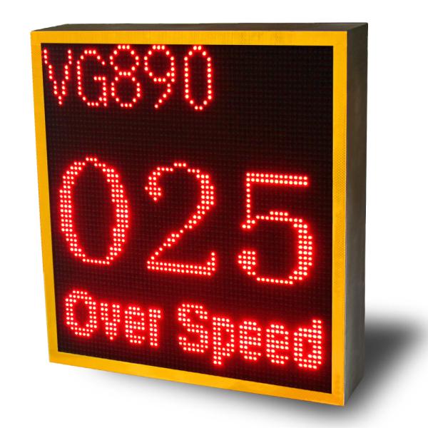 140 View Angle LPR Solar Speed Sign Accurately Detect Vehicle Speed Data Up To 1