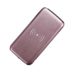 ABS 10000mAh UV finish Dual USB Mirror Wireless Charger Sticker Power Bank 5V 2