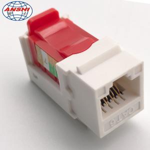 CAT6 RJ45 UTP Unshielded 90 Degree RJ45 Keystone Jack With Gold Plating