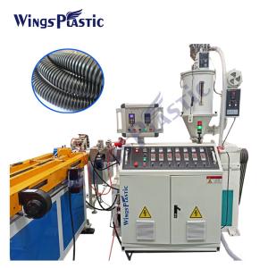 HDPE Plastic Pipe Extrusion Lines Single Wall Corrugated Pipe Machine High Speed