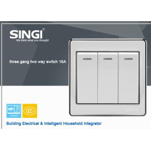 Cheap 3 Gang 2 Way Fluorescencs Wall Switch Socket led light illuminated pushbutton switch,Socket Electrical Faceplate for sale