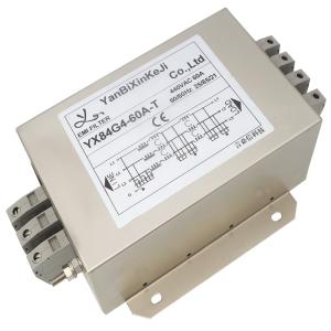 Cheap YX84G4-60A-T Three Phase EMI Filters Three Wire Terminal Block Output for sale