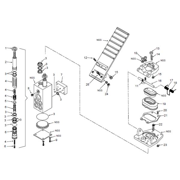 Terex 15248653 TR100 TREDLE VALVE