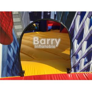 Customized Size Spiderman Inflatable Combo Jumping Castle With Slide For Zoo