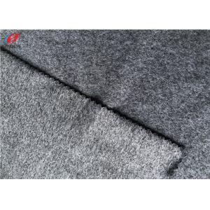 Garment Cloth Marls Melange Knit Fabric For Polyester Grey Brushed Sweater