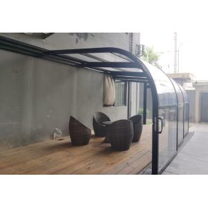 China Arc Garden Glass Roof Sunroom Free Standing Prefab 6065 T5 EPDM on sale