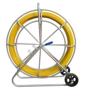 China Floor Installation Fiberglass Duct Rodder , 6mm X 100 Meter Cable Pulling Rodder on sale