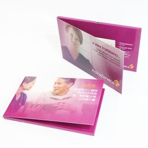 600mA 4.3 Inch Soft Card LCD Video Brochure A5 Video Greeting Card For