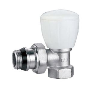 Cheap Chrome Angled Manual Radiator Valves 1/2 For Steel Pipe Plated Rubber Seal for sale
